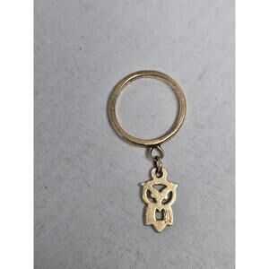 James Avery 14K Gold Owl Charm Ring Size 3 Retired